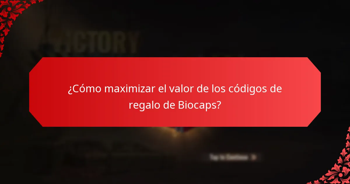¿Cuándo expiran los códigos de regalo de Biocaps?