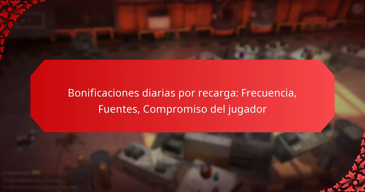 Bonificaciones diarias por recarga: Frecuencia, Fuentes, Compromiso del jugador